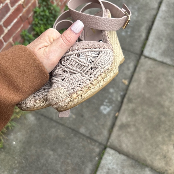 Valentino Taupe Espadrille Wedges - Picture 3 of 6
